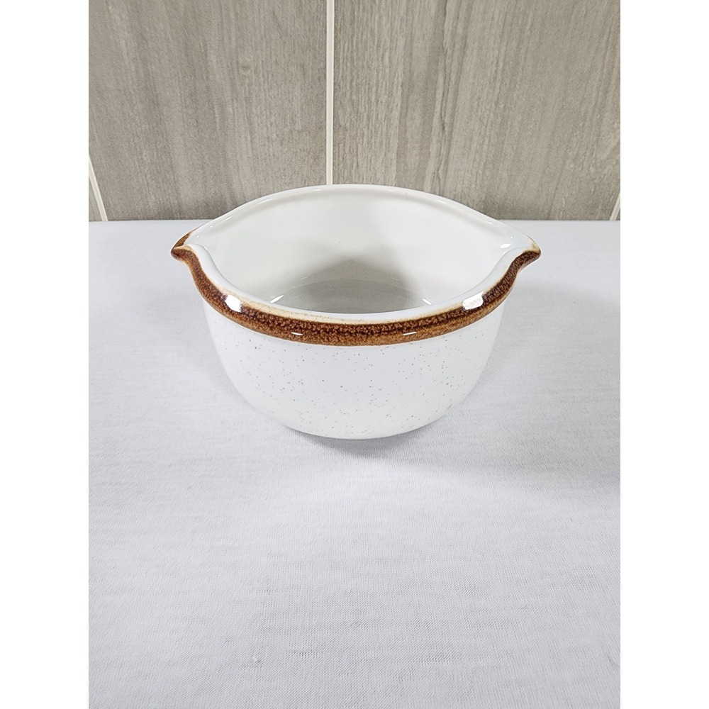 Mikasa Natural Beauty C9000 Gravy Bowl Dual Double Spout Speckled 1970s Japan - Picture 3 of 9